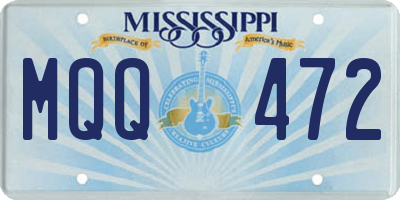MS license plate MQQ472