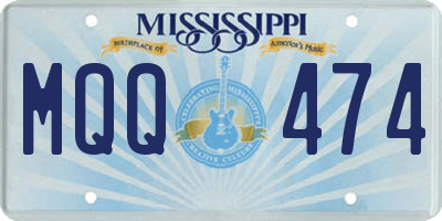 MS license plate MQQ474