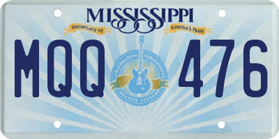 MS license plate MQQ476