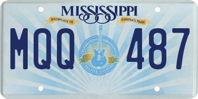 MS license plate MQQ487