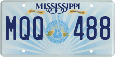 MS license plate MQQ488