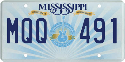 MS license plate MQQ491
