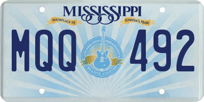 MS license plate MQQ492