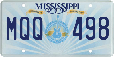 MS license plate MQQ498
