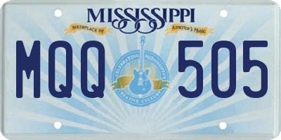 MS license plate MQQ505