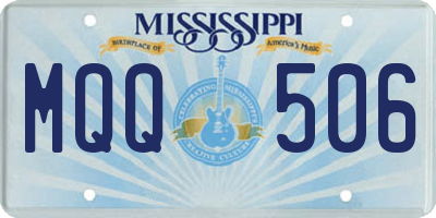 MS license plate MQQ506