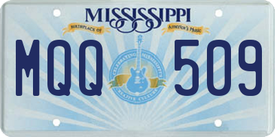 MS license plate MQQ509