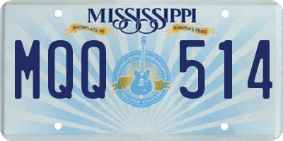 MS license plate MQQ514