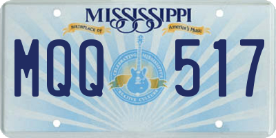 MS license plate MQQ517