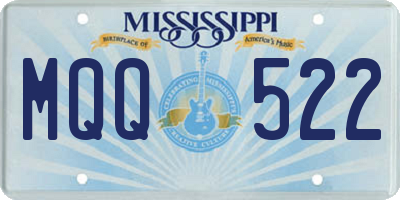 MS license plate MQQ522