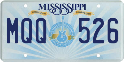 MS license plate MQQ526
