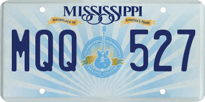 MS license plate MQQ527