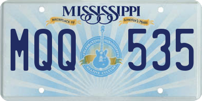MS license plate MQQ535