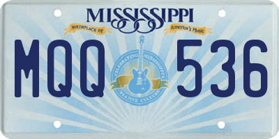 MS license plate MQQ536
