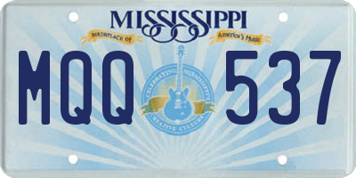MS license plate MQQ537