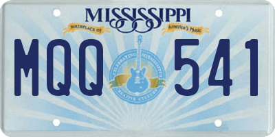 MS license plate MQQ541