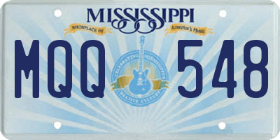 MS license plate MQQ548