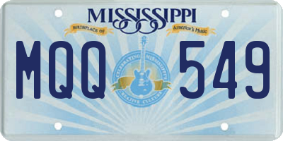 MS license plate MQQ549