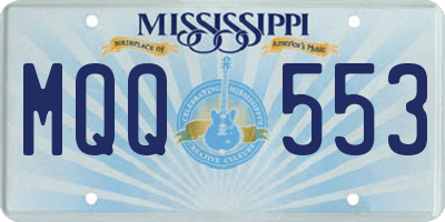 MS license plate MQQ553