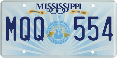 MS license plate MQQ554