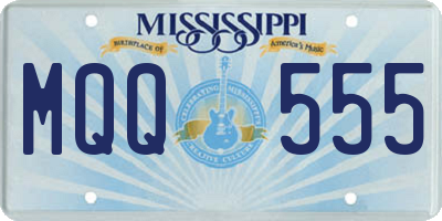 MS license plate MQQ555