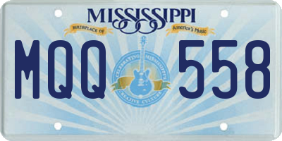 MS license plate MQQ558