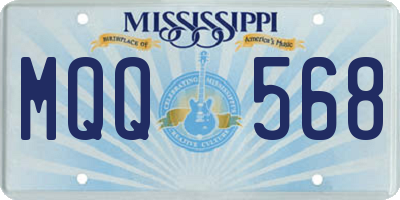 MS license plate MQQ568
