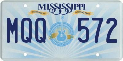 MS license plate MQQ572