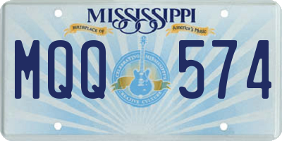 MS license plate MQQ574