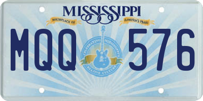 MS license plate MQQ576