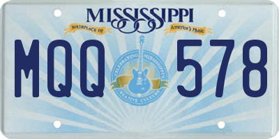 MS license plate MQQ578