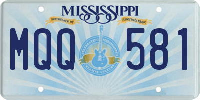 MS license plate MQQ581