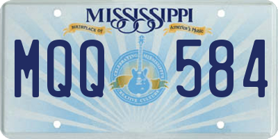 MS license plate MQQ584