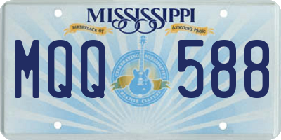 MS license plate MQQ588