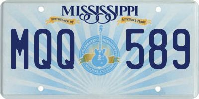 MS license plate MQQ589