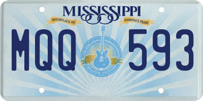 MS license plate MQQ593