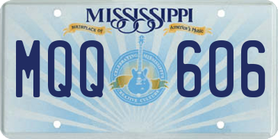 MS license plate MQQ606