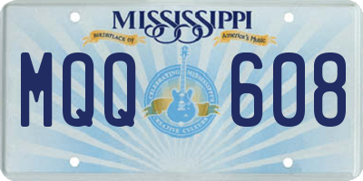 MS license plate MQQ608