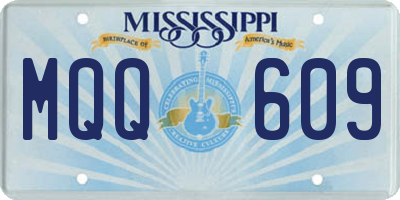 MS license plate MQQ609