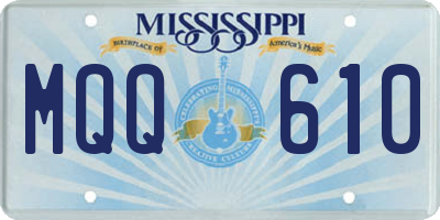 MS license plate MQQ610