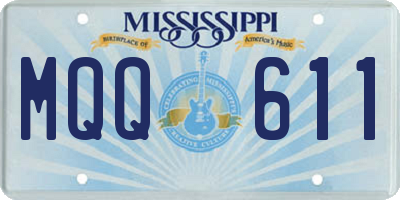 MS license plate MQQ611