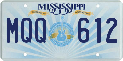 MS license plate MQQ612
