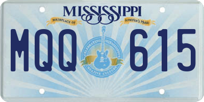 MS license plate MQQ615