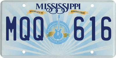 MS license plate MQQ616