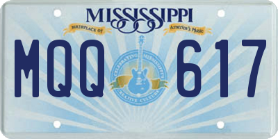 MS license plate MQQ617