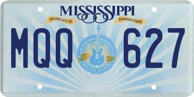 MS license plate MQQ627