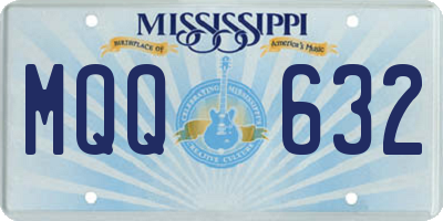 MS license plate MQQ632