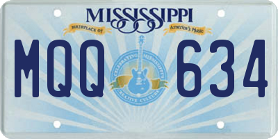 MS license plate MQQ634