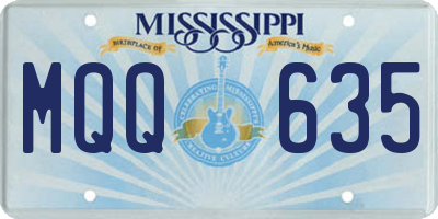 MS license plate MQQ635