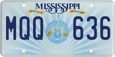 MS license plate MQQ636